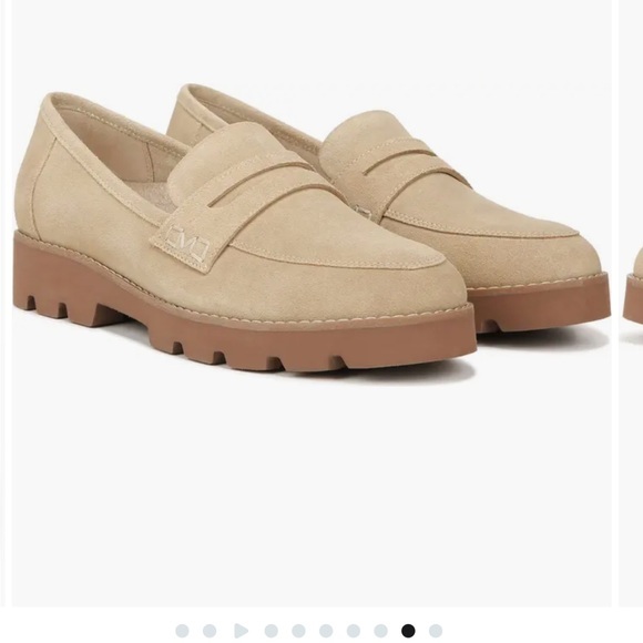 Vionic Shoes - Vionic Cheryl II Lug Penny Slip-On Loafers Beige Cream